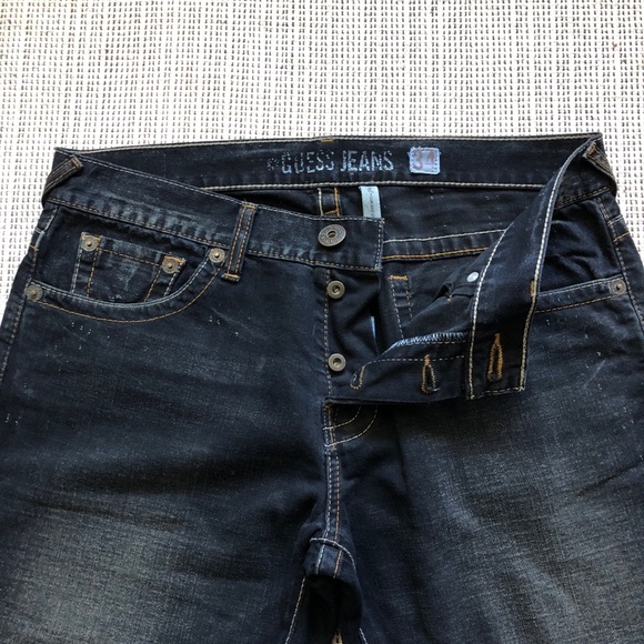 VINTAGE-Guess Jeans, Rebel ~ Low Rise Straight, size W34/L32, vintage blue. - Picture 9 of 17